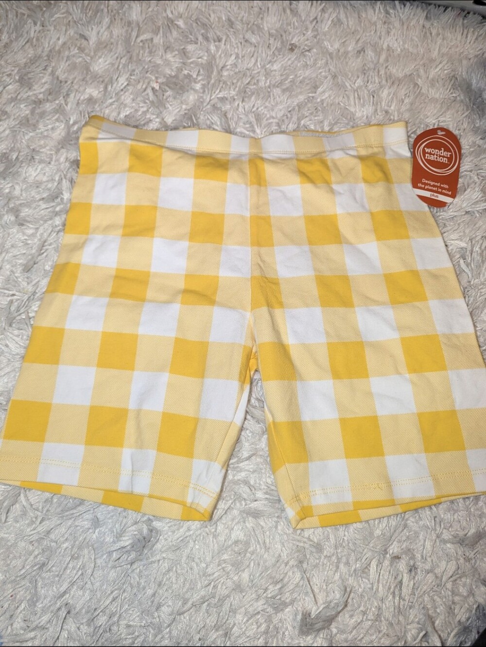 Nwt wonder nation girls yellow and white shorts